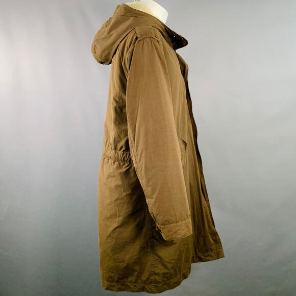 JOHN VARVATOS STAR USA Size M Brown Cotton Blend Hooded Coat - Picture 3 of 10